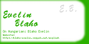 evelin blaho business card